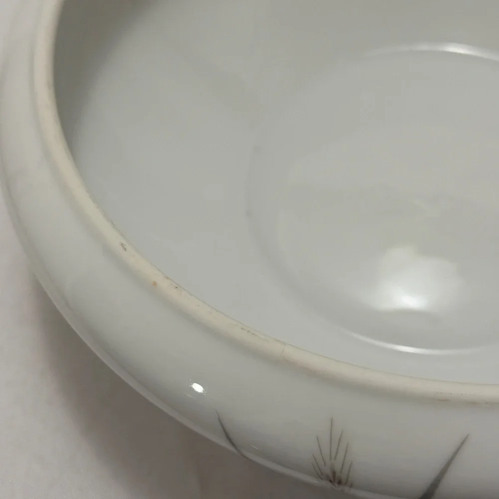 Vintage Platinum‎ Wheat Covered Casserole Dish Fine China Japan MCM Cottagecore